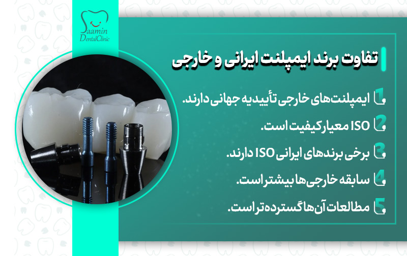 تصویری از قالب های ایمپلنت و توضیح تفاوت برند ایمپلنت دندان ایرانی یا خارجی